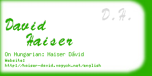 david haiser business card